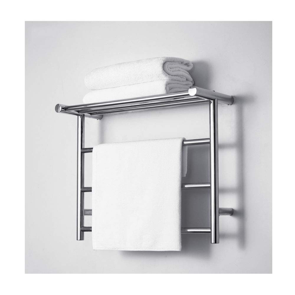 APUM Wall Mounted Towel Warmer,Hard-Wired Electric Heated Drying Racks for Bathroom 304 Stainless Steel 6-Bar Towel Warmer Rack