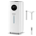 COSTWAY 21L/5.5Gal Humidifier for Large Room, Top Fill Whole House Humidifier, 3 Mist Levels, Extension Tube, 360° Nozzles & Remote Control for Bedroom, Plants