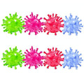 Pack of 8 Strange New Vent Toy Virus Ball TPR Decompression Vent Beads Hand Pinched Ball (Random Color)