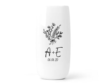 Personalized Ceramic Vase, Custom Gift for Couple, Unique Wedding Anniversary