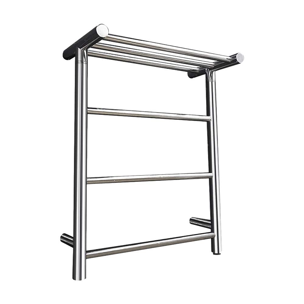 LUNEZY Electric Heated Towel Rack for Bathroom, Towel Warmer Drying Rack, 3 + 3 Bars Heated Towel Rail Towel Dryer Rack, Towel Heater Rail, 23.62X18.89, Polished,Hardwired