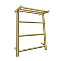 Hide Wall Install Luxurious Golden Electric Heating Towel Rack 304 Stainless Steel Bathroom Electric Bath Towel Warmer Heating (Plug in)