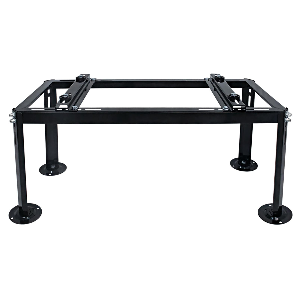 Yarssihha Mini Split Ground Stand for 9000-24000 BTU Ductless Air Conditioners Heat Pumps, Heavy Duty Adjustable Condenser Stand, Black
