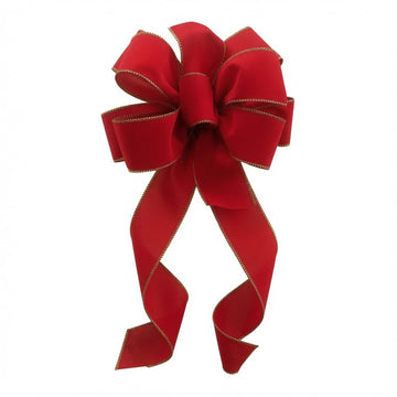 Handmade Bow 6-Pack Red Velvet Christmas Wreath Bows 10"x26"