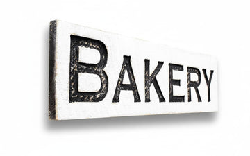 Bakery Wood Sign 40"x10" – Carved Rustic Bakery Wall Decor – Farmhouse Kitchen Sign – Handmade Wooden Bakery Sign – Made in North Carolina – Ready to Hang