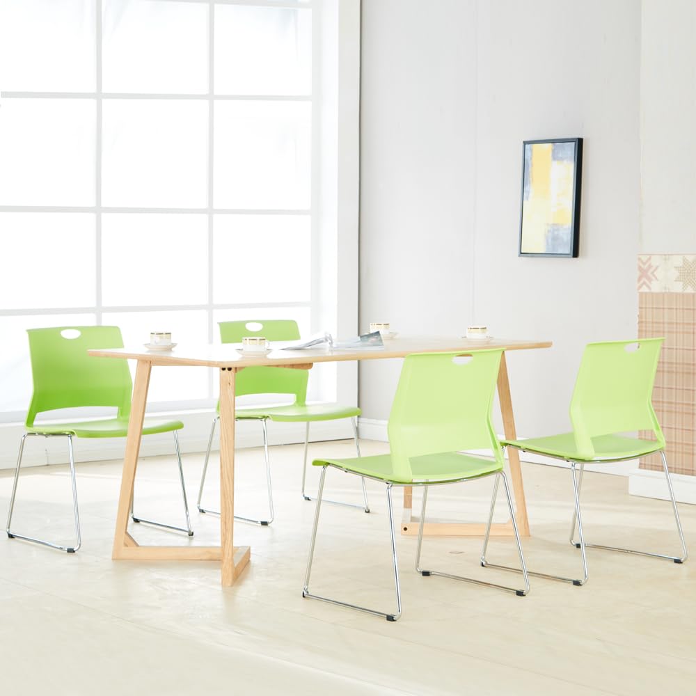 Sidanli Stacking Chairs for Business, Modern Dining Chairs for Home-green (set of 4), Onesize