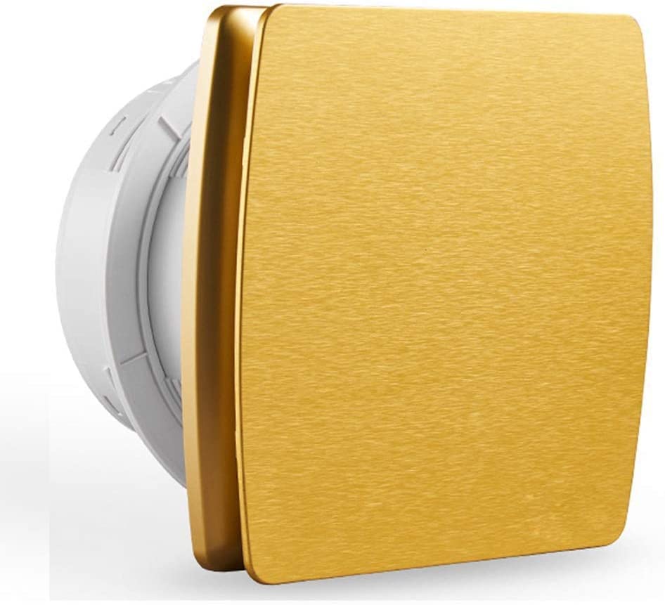 Ventilation Fan, Bathroom Exhaust Fan, Gold Exhaust Fan for Home Bathroom Kitchen Garage Exhaust Fan Wall Mount Powerful Exhaust(Gold)