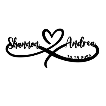 Wedding gifts for couples 2026 Personalized Wedding Sign for Couples, Years Anniversary & Valentines Day Gift, Infinity Love Engagement Gifts for Newlyweds, Anniversary Wedding Gift for Couple