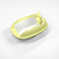 Low Entry Cat Litter Box, Semi-Enclosed PP Plastic Tray, 14.2 x 11.8 x 9.8 Inches, Easy Access Design for Indoor Cats