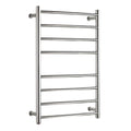 Towel Warmer/Electric 7 Curved Bar Heated Towel Rack, Wall Mounted 304 Stainless Steel Mirror Polished Towel Warmer Energy Efficient 65W Bathroom Heater Towel Rail, 700X520x125mm,Hardwired (Plug in)