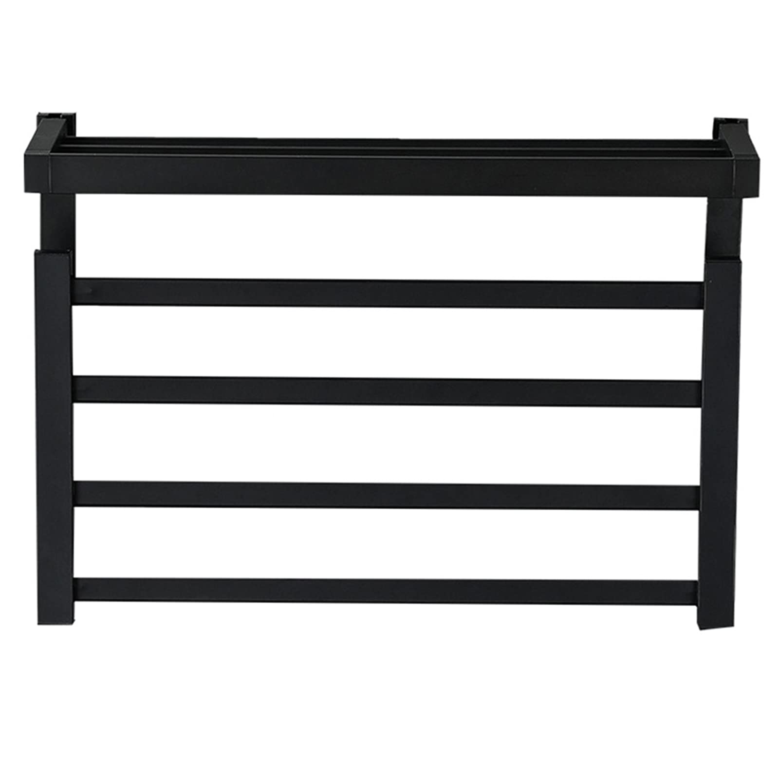Smart Electric Towel Warmer, 4 Bars Wall Mounted Plug-in Heated Towel Rack, Bathroom Space Aluminum Towel Rail with Shelf, Constant Temperature Drying Rack,A