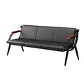 Wonline Waiting Room Bench, Office Furniture Reception Chairs with Arms, Leather Chairs Is Suitable for