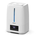 6L Top Fill Ultrasonic Humidifier - Cool and Warm Mist for Bedroom, Baby, Large Rooms & Plants, Smart Humidity Control, Aroma Diffuser, Night Light, 12H Timer, Quiet, White