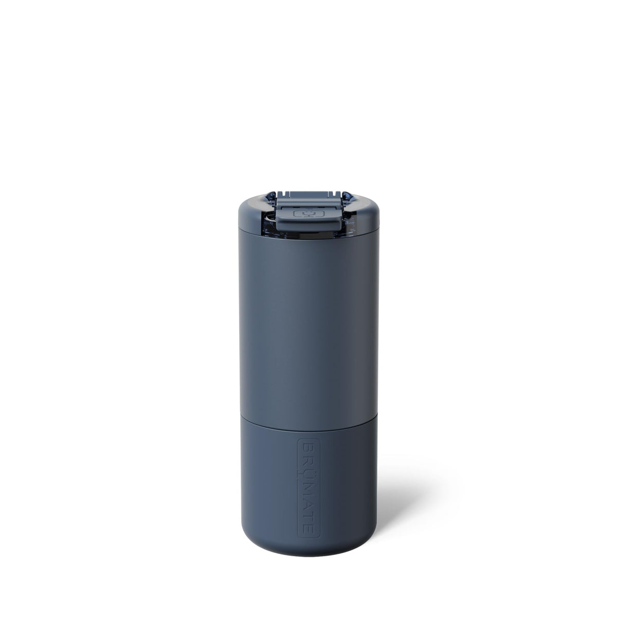 BrüMate Strova 18oz 100% Leakproof Insulated Coffee Mug | Ceramic-Lined Interior | Built-In Silicone Sleeve for Travel | Locking Flip Lid (Nightfall Blue)