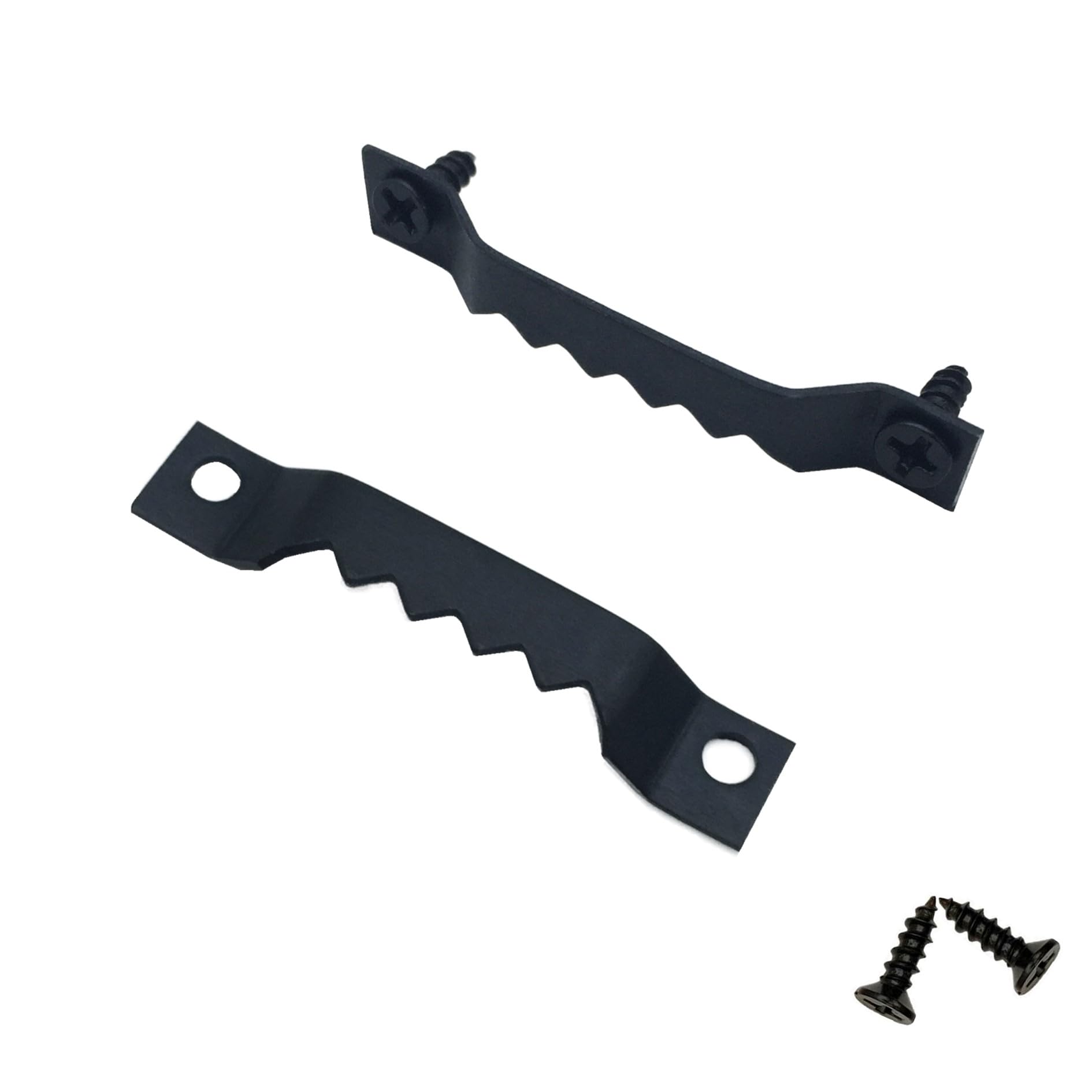 50 Pack Small Sawtooth Picture Hangers - Steel Picture Hanging Solutions with Screws, for Hanging Clock Paintings Artwork Frame Hooks (Black)