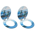 Plumbing Fixture Hardware & Parts WC Toilet Seats with Soft Close Lid 2 pcs MDF Penguin Design Hardware