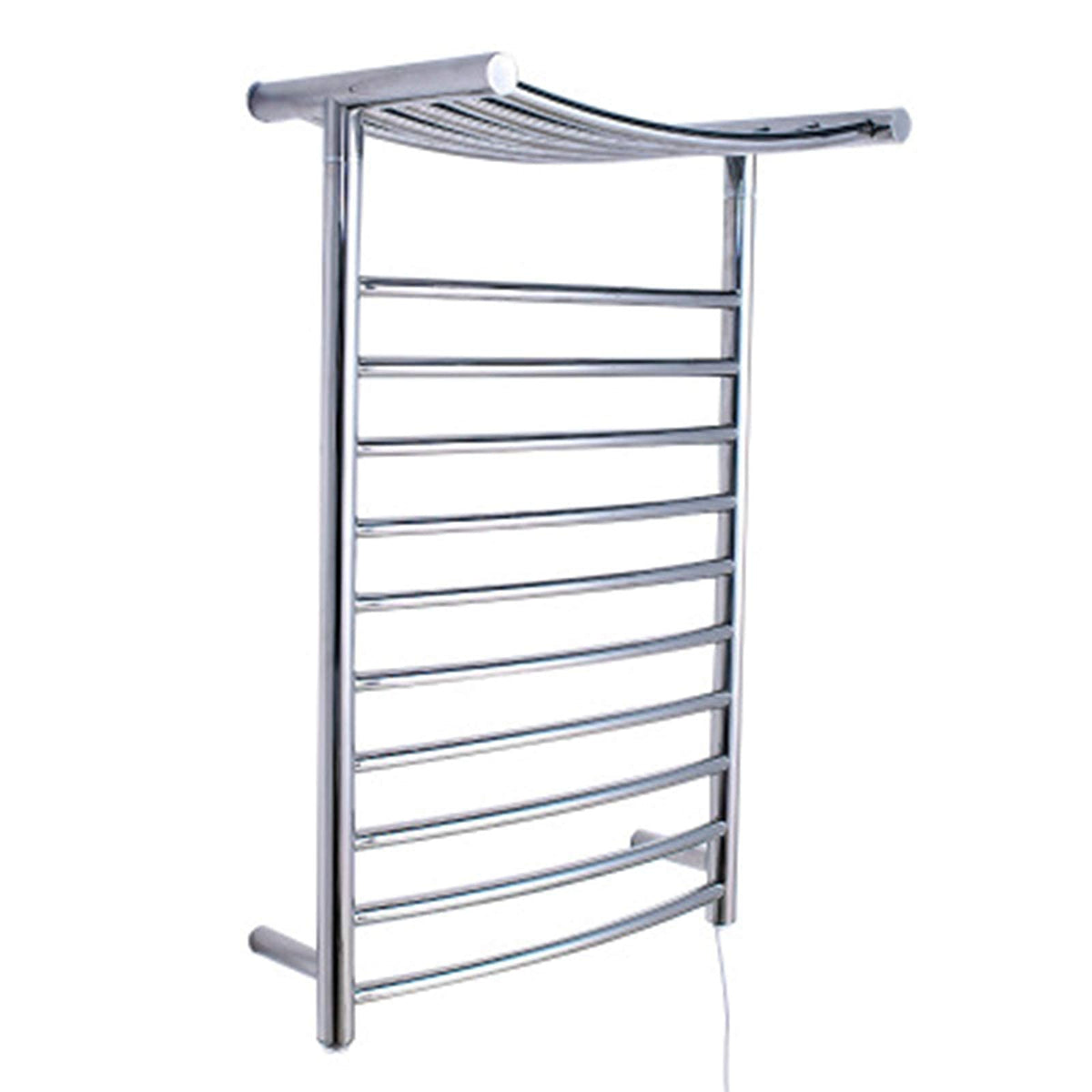 Electric Heated Towel Rack with Top Shelf 304 Stainless Steel Towel Warmer Drying Rack, Bathroom Toilet Wall Mounted Heated Towel Rail Radiator,Hardwired (Hardwired)