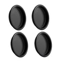 HOMOTEK 4 Pack Closet Door Finger Pull 2-1/16”, Easy Snap in Installation, Black, Fits a 5/16”Depth x 2-1/16" Diameter Opening Hole