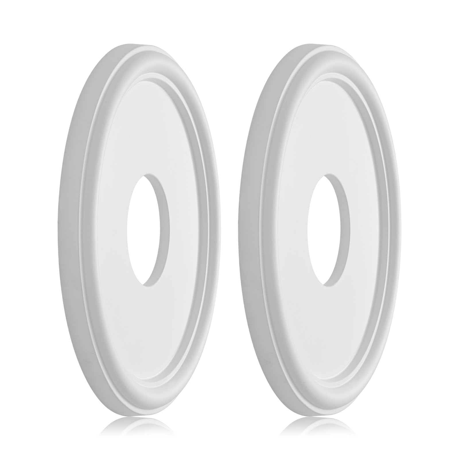 EIFHYT Molded PU Ceiling Medallion for Light Fixtures and Ceiling Fans, 13.1"OD x 4"ID x 1"P (Fits Canopies up to 10.25") White