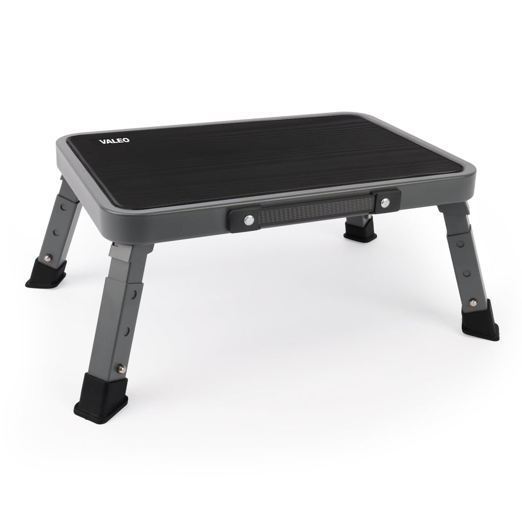 Valeo Folding Step Stool, Adjustable Step Stool with Non-slip Platform, 330 Lbs Capacity, Step Ladder for Adults in Kitchen, Bathroom, Rv,