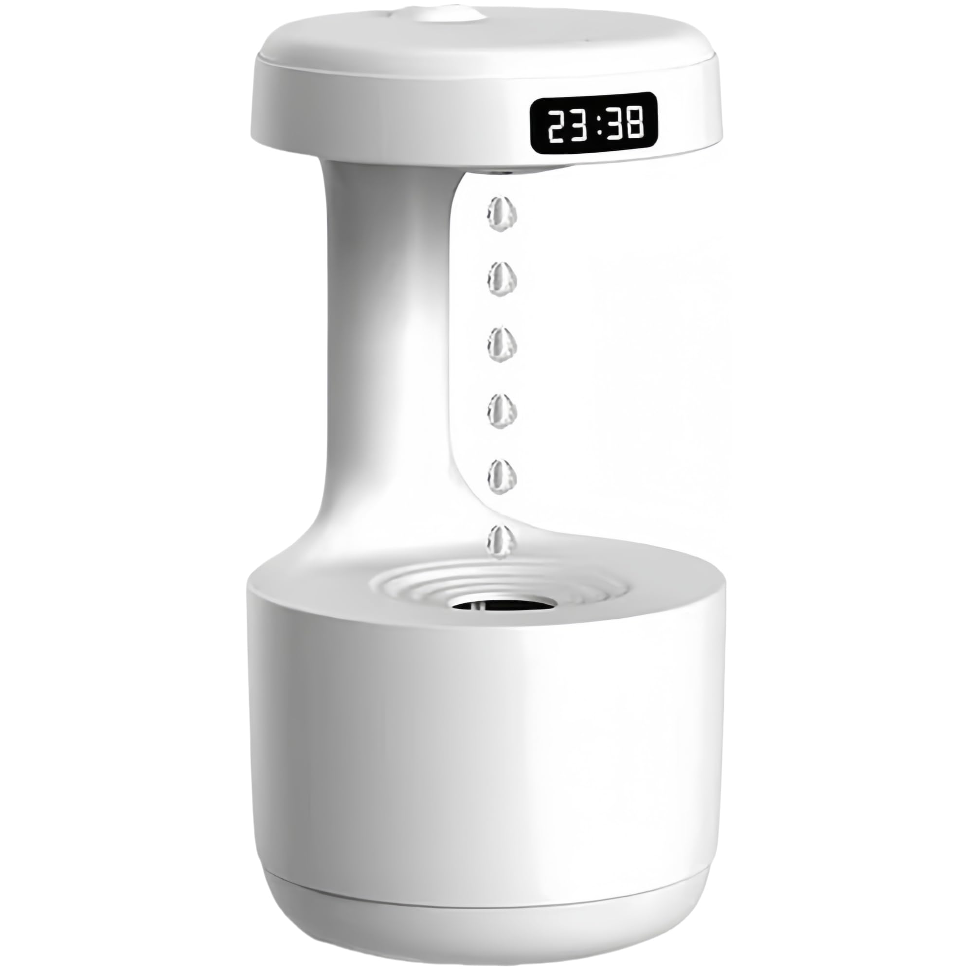 Humidifiers for Bedroom, 800ml Cool Mist Air Humidifier, Anti-Gravity Digital Humidifier with LED Display, Quiet Knob Control for Bedroom, Plants, Nursery, Office - White