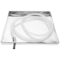 Garneck Air Conditioner Drain Pan with 78.6'' Hose: Stainless Steel AC Drip Tray Condensate Water Catcher for Outdoor Unit Portable Window Mini Split HVAC Drainage Tray Accessory