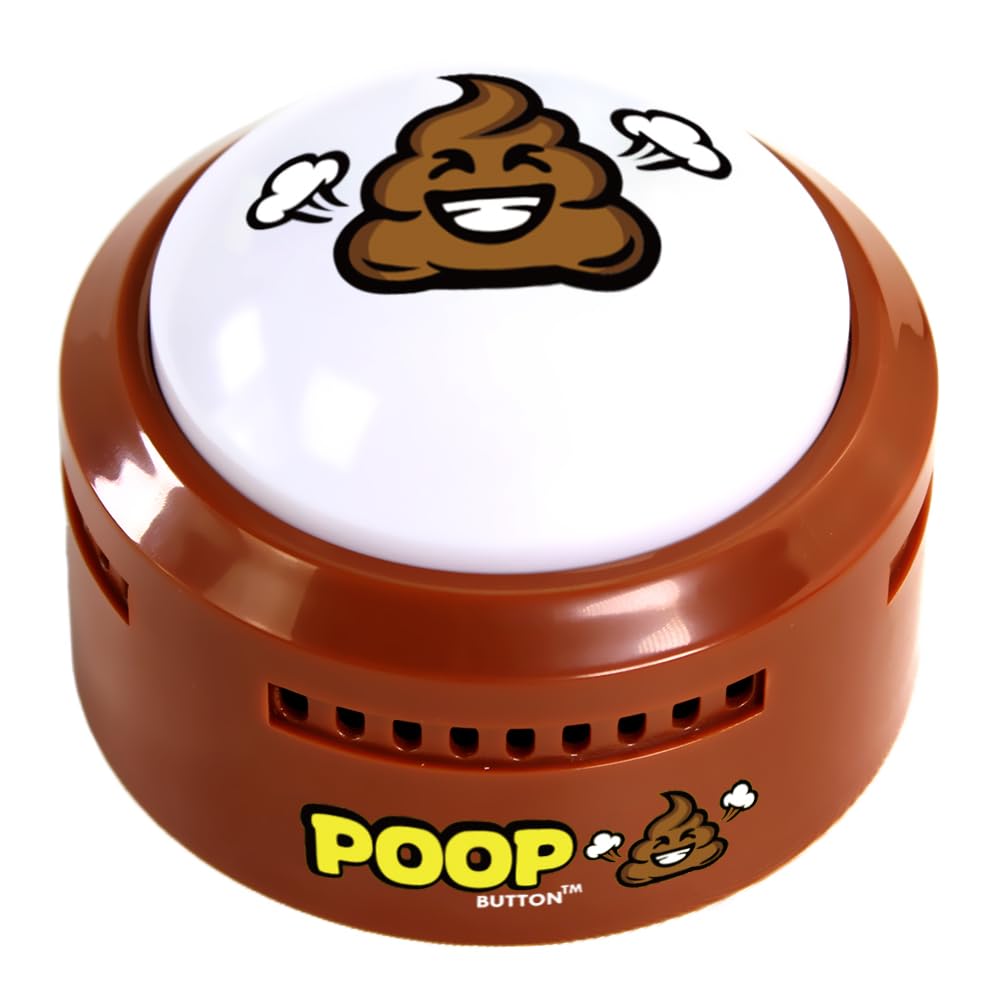 Talkie Toys Products Poop Button - Lights Up and Plays 20 Funny Fart Sounds - Fun Prank & Gag Gift - Funny Gift & Stocking Stuffer