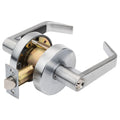 Dynasty Hardware Classroom Door Lock Keyed Lever Lockset, ADA Compliant, Grade 2 Heavy Duty Locking Handle for School, Classroom or Educational Facility, Satin Chrome Finish, Model AUG-03-26D