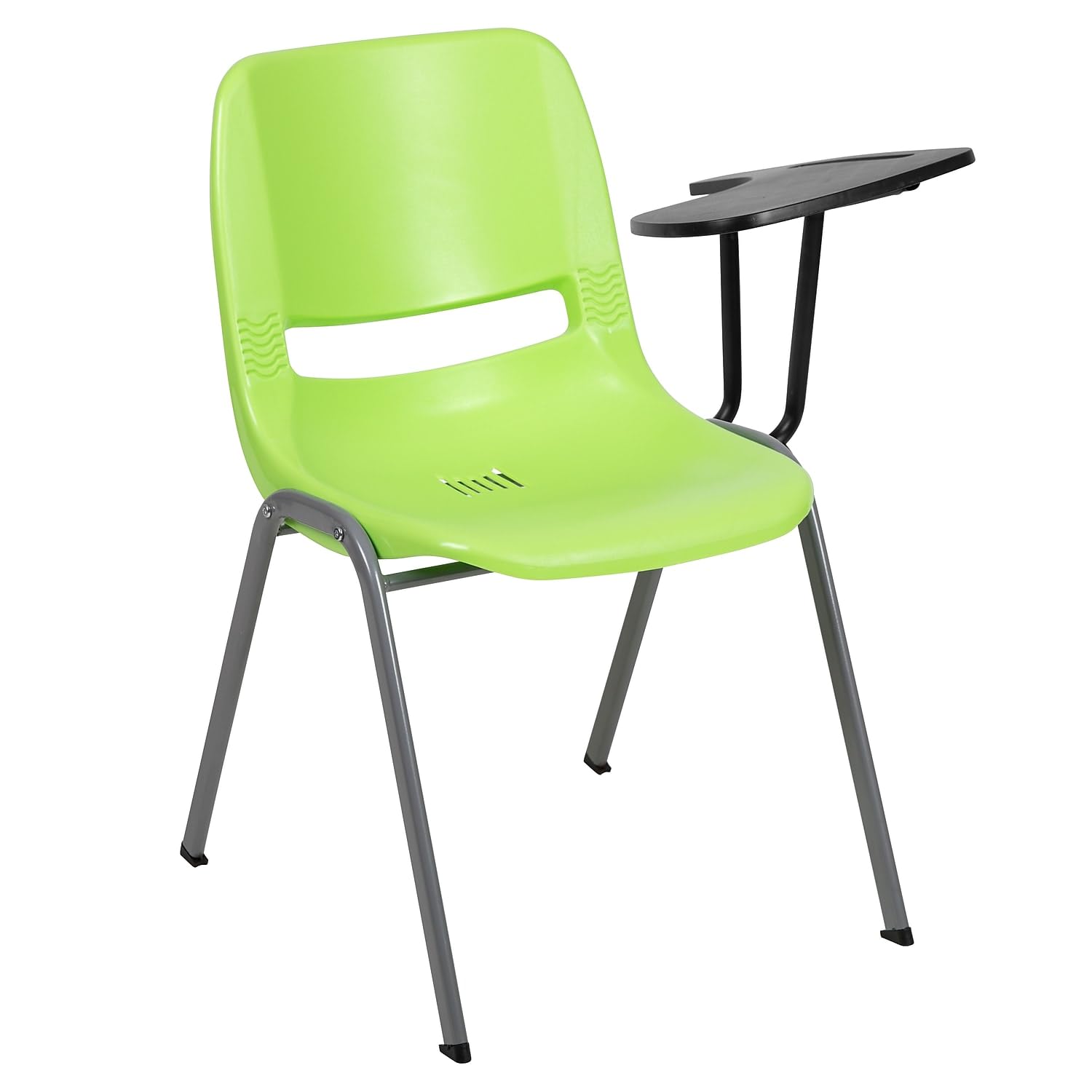 Flash Furniture Hercules Ergonomic Stack Chair with Gray Frame, Green, Set of 1