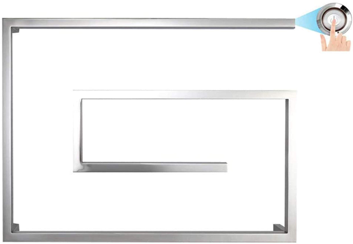 Heated Towel Rail Rails Wall Mounted Electric Towel Warmer 304 Stainless Steel Electric Heated Towel Rack Hot Towel Rail with Square Bars for Bathroom Kitchen Hotel (Size : Plug i