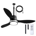 Amico 42 Inch Outdoor Ceiling Fans with Lights for Patios, IP65 Waterproof Gazebo Fan Remote Control, 3000-6000K, 6 Speeds, Hook Hanging Plug in Ceiling Fan for Patio Porch Pergola Garage Canopy