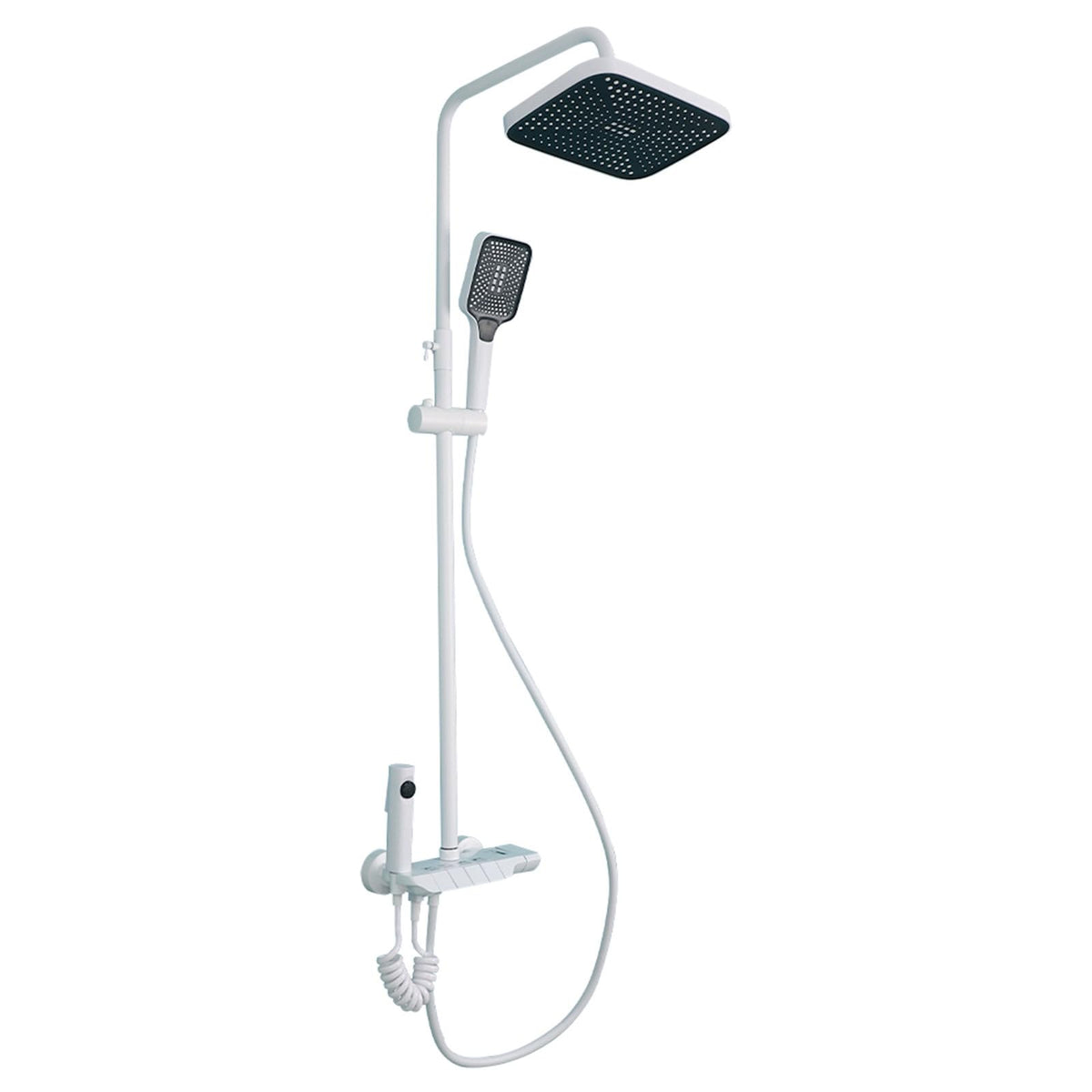 Shower System, Bathroom Shower Faucet Set Complete 4 Functions Shower Fixtures Wall Mounted Shower Kit with Valve and Rain Shower Head, 3 Functions Handheld Shower Head