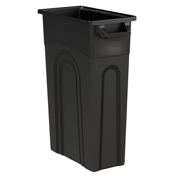 CNEIESD 23 Gallon Heavy Duty Narrow Tall Plastic Garbage Container – Black, Space-Saving, Easy Bag Removal, 46lb Capacity