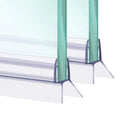 2 Pack 19.68" Frameless Shower Door Bottom Seal for 3/16-Inch (4-6mm) Glass, Shower Door Sweep with Drip Rail, Suitable for 23mm Gap