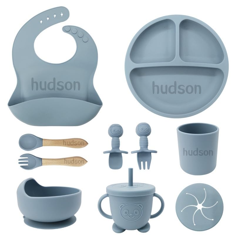 Personalized Silicone Suction Plates for Baby?Custom Toddlers Spoon and Fork, Baby Feeding Set with Name,Baby Birthday Gift for Boy & Girl