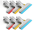 6 Pack Stainless Steel Chip Bag Clips Covered with Silicone - NO More Sharp Edges - Color Coded for Food Bags - Air Tight Seal, Heavy Duty for Kitchen and Office, 3 Inches, Red,Yellow,Blue