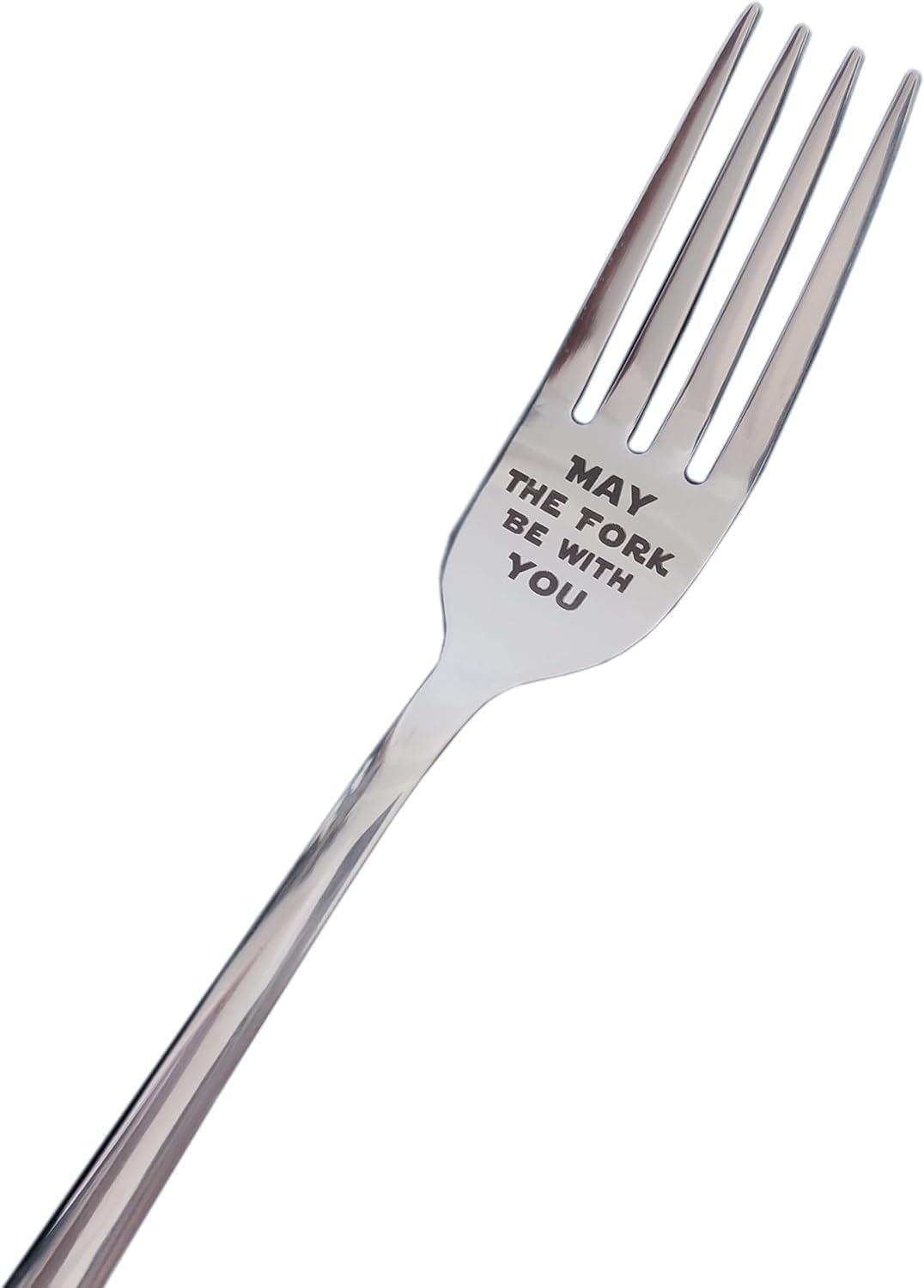 May The Fork Be with You - Gifts for StarWars Fans Laser-Engraved Stainless Steel Fork - Gifts for Mothers Fathers Day