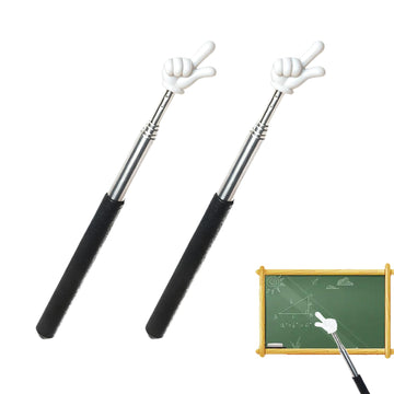 Pointer Finger Stick,Telescopic Finger Teacher Pointer Stick for Classroom Hand Pointer Stick,Mini Retractable Classroom Pointer (2 Pcs)