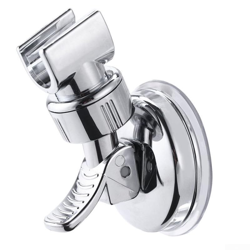 Bathroom Suction Cup Shower Head Holder Base Wall Mounted Adjustable Bracket Handheld Shower Head Bracket, Removable Handheld Showerhead