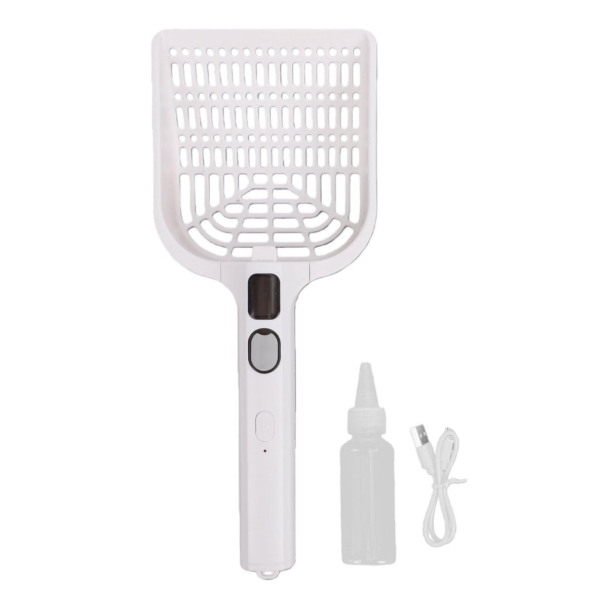 Fdit Cat Litter Scoop, Portable Large Head Litter Shovel Rechargeable Cat Poop Box Cleaning Tool with Spray Mist for Pet Cleaning