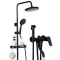 Rainfall Shower System Set Wall Mounted Exposed Rainfall Shower Head with ABS Handheld Spray Bathroom Shower Faucet