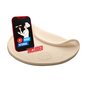 Training pizza disc for Pizzaiolos acrobatics. Pizza di gomma - Spinning dough - Throw dough with silicone disc - size 13 inch. Rubber pizza. Course of pizza acrobatics on-line.