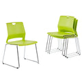 Sidanli Stacking Chairs for Business, Modern Dining Chairs for Home-green (set of 4), Onesize