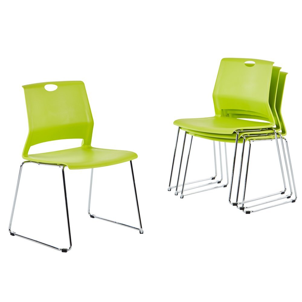 Sidanli Stacking Chairs for Business, Modern Dining Chairs for Home-green (set of 4), Onesize