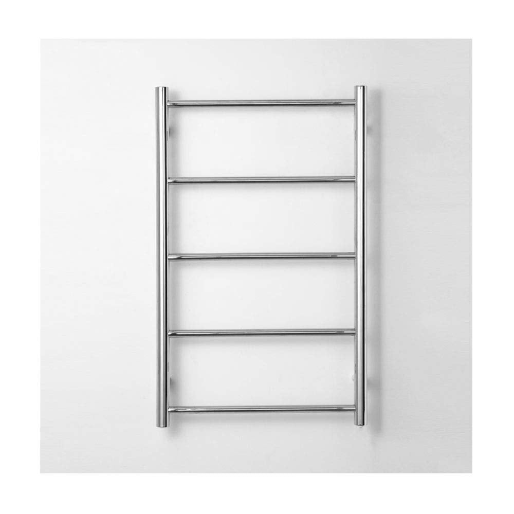 APUM Wall Mounted Plug-in Towel Warmer, Electric Heated Drying Racks for Bathroom Stainless Steel 5 Bars Mirror Polished 55 Watt