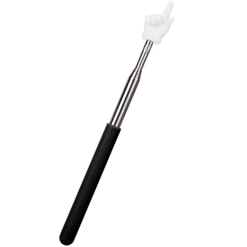 Extendable Finger Pointer Stick, School Collapsible Telescoping Long Hand Pointing Stick, Classroom Must Have Supplies Essentials, Black