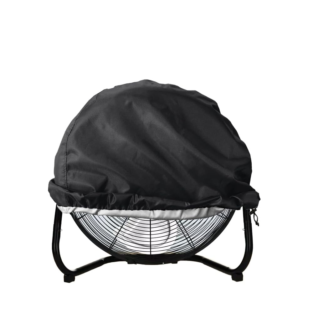 Dustproof Cover for Industrial Fan,Fit for 18"&20" High Velocity Movement Heavy Duty Drum Fan, Heavy Duty Outdoor Floor Fan Cover,Fits up to 24 * 24 * 7.5 inches(Black)