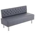 Omysalon Waiting Room Bench with Back, 58.6’’ Office Guest Chair Upholstered Reception Seating, Lobby Furniture for Beauty Salon Barbershop
