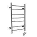 7-Bar Wall Mounted Towel Warmer Energy Efficient Bathroom Electric Heated Towels Rack Household Stainless Steel Drying Rail 65W