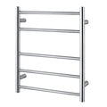 Electric Bathroom Heated Towel Rail Radiator, Wall Mounted Towel Warmer with 5 Polished Bars, 60W 304 Stainless Steel Heated Towel Drying Rack, 600X500x125mm,Hardwired (Hardwired)